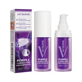 Jaysuing Purple Brightening White Toothpaste, Cleaning Stains Fresh Breath Brightening And Whitening Teeth Toothpaste