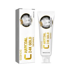 EELHOE Charcoal 24k Gold Toothpaste, Deep Clean Stained Teeth Yellow Care Mouth Fresh Breath White Beautiful Teeth