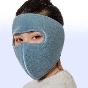 Autumn and winter dust masks breathable warm and cold (Color: Light Blue)