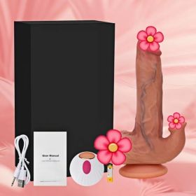 A realistic female vibrator with a phallic shape, designed for G-spot stimulation, heating, thrusting, swaying and vibrating. Perfect for female (Option: Vibrator sex toy)