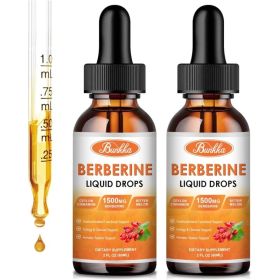(2 Pack) Berberine Supplement, Berberine Liquid Drops With Ceylon Cinnamon, Bitter Melon, Sugar-Free & Vegan Supplement Supports Immune Syst (Option: default)