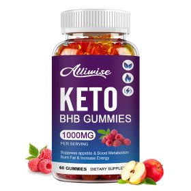 Alliwise ACV KETO BHB Gummies - Weight Loss Fat Burner Dietary Supplement 1000mg 60pc (Option: default)