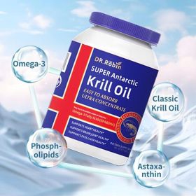 Dr. Robin Super Antarctic Krill Oil 60 Capsules Contains Omega 3 EPA  DHA, Phospholipids, And Astaxanthin (Option: 60 capsules)