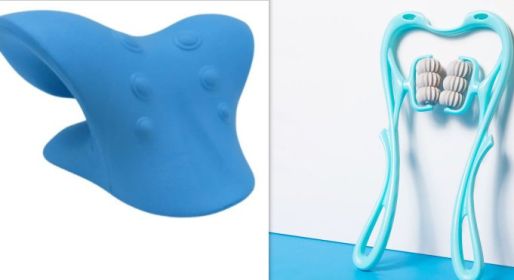 Multifunctional Manual Six-wheel Neck Massager Massage Relieve Roller Massage Tool (Color: Set1)
