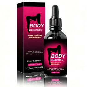 Body Beauties Pleasures Peak Secret Drops, Maca Root & Tribulus Extract Oral Support Drops For Women, Intimate Comfort & Passion Supplement, 30ml (Option: 1BOX)