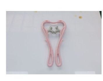 Multifunctional Manual Six-wheel Neck Massager Massage Relieve Roller Massage Tool (Color: New Thumb pink)