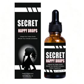 Secret Happy Drops, Intimate Support Supplement With Muira Puama & Tribulus Terrestris Extract, Boost Energy & Enhance Intimate Connection For Co (Option: 1BOX)